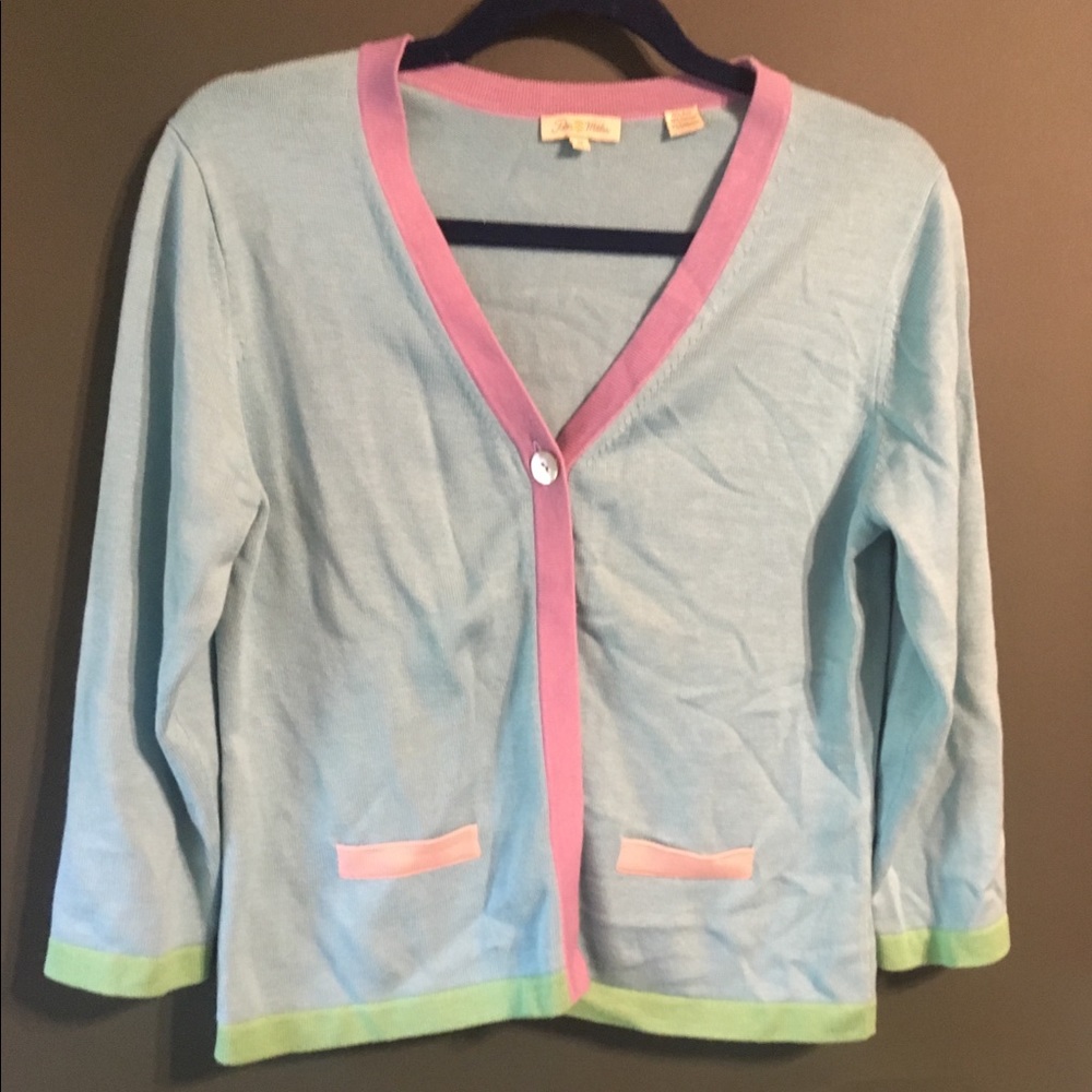 Peter Millar Colorful Cardigan Size Medium